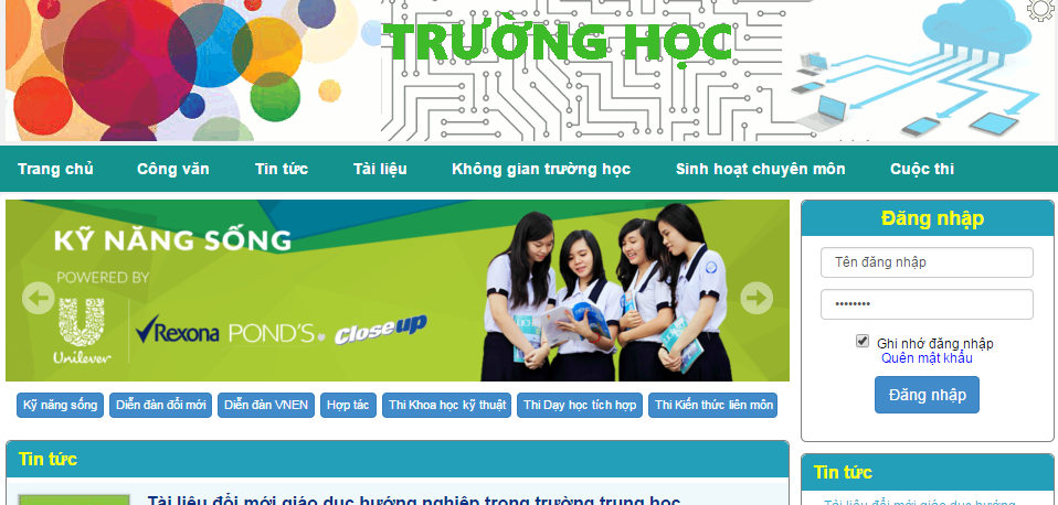 Thông báo về việc truy cập website http://truonghocketnoi.edu.vn